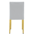 thumbnail image 6 of Tcbosik Modern Dining Chairs Set of 4, PU Leather Upholstered Kitchen Chair with Metal Legs for Living Room, Kitchen, Light Gray & Gold, 6 of 10