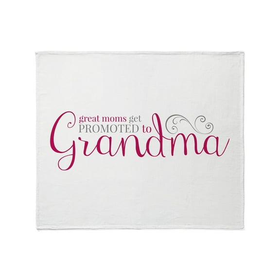 CafePress - Promoted To Grandma Throw Blanket - Soft Fleece Throw Blanket, 50"x60" for All Ages
