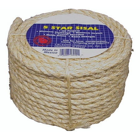 

Wellington Cordage 23-210 1/4 Inch By 100 Foot Sisal Rope Coilette
