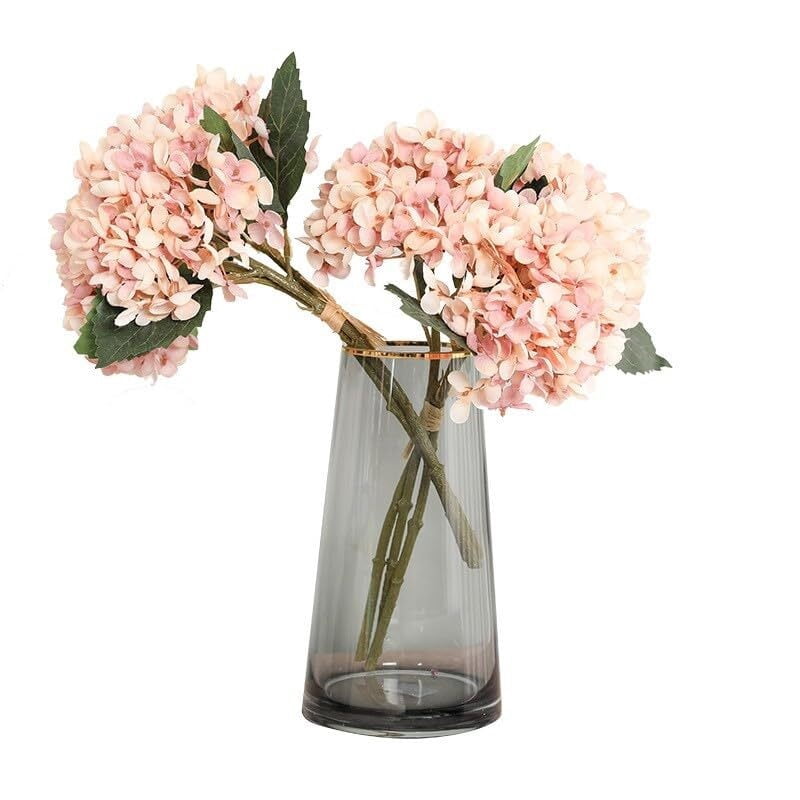 BH-JJSMGS Hydrangea Artificial Flowers Lifelike Faux Hydrangea Fake Large Flower Heads with Stems Sale for Wedding Party Home Garden Decoration