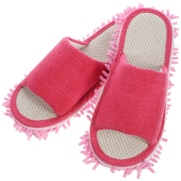 1 Pair Mop Slippers Shoes Floor Cleaning Mop Slippers Chenille Shoes Indoor Mopping Slippers