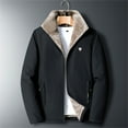 thumbnail image 2 of Men's Winter Coat Thick Warm Lamb Wool Padded Jacket Casual Outerwear for Cold Weather, 2 of 2