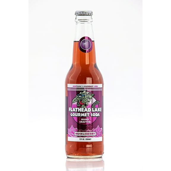 Flathead Lake Gourmet Soda (Huckleberry) 12 Pack - 12oz Bottle
