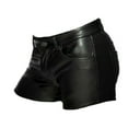 thumbnail image 5 of WAYUTE Shorts for Women Fashion Pu Leather Solid Color Tight Lift Short Pants Casual Outwear Shorts, 5 of 5