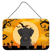 Carolines Treasures BB1793DS812 Halloween Black Labrador Wall and Door Hanging Prints