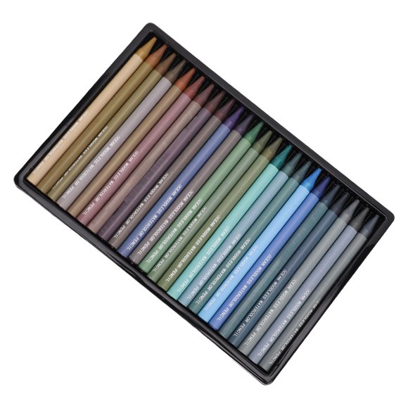 24 Color Sticks, Woodless Coloring Pencil Set Slick Blending And Layering for Painting