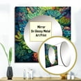 thumbnail image 3 of Designart "Paradise of Succulents Green Blue Bliss I" Floral & Botanical Square Mirror For Wall Decor - Large Green Square Printed Wall Mirror Art - Wall Mounted Square Large Mirror, 3 of 5