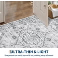 thumbnail image 3 of Washable 9x12 Area Rug Living Room, Soft Oriental Floral Farmhouse Rugs Indoor Vintage Large Accent Carpet, Light Grey, 3 of 9