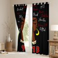 thumbnail image 3 of Castle Fairy Black Blackout Curtains Set of 2 (52x84 Each),Old Fashion Window Curtains, 3 of 6