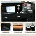 thumbnail image 7 of HARIPUL 50-inch Reception Desk with Counter, Front Desk Office Desk with Storage Shelves & LED Lights, Black, 7 of 7