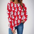 thumbnail image 2 of Makaor Crewneck Sweatshirt Womens Halloween Tops Fleece Long Sleeve Pullover Casual Fall Clothes Red M, 2 of 4