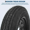 thumbnail image 3 of 2-Pack 5.30-12 5.30x12 530-12 Trailer Tires with 12" Rims, 5 Lug on 4.5" Bolt Pattern, 6PR Load Range C, Heavy Duty 5.30x12 5.3-12 Tires for Utility, Boat, Camper, Cargo Trailers, 3 of 6