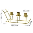 thumbnail image 3 of ABPWLY Home Metal Sleigh Candle Stand for Holiday Tabletop Decoration Christmas Dinner Wedding Decor Black Iron 28x12x8cm Dorm Room Essential, 3 of 6