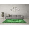 thumbnail image 3 of Ahgly Company Machine Washable Indoor Square Medallion Emerald Green Traditional Area Rugs, 5' Square, 3 of 4