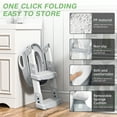 thumbnail image 5 of Potty Training Seat, Toddler Step Stool, 2 in 1 Potty Training Toilet for Kids, Baby Seat with Splash Guard and Anti-Slip Pad for Boys Girls Potty Training, Grey, 5 of 7