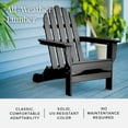 thumbnail image 6 of DuroGreen Adirondack Chair Made With All-Weather Tangent lumber, Oversized, High End Classic Patio Furniture for Porch, Lawn, Deck, or Fire Pit, No Maintenance, USA Made, Black, 6 of 6