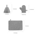 thumbnail image 2 of OULII 4 Pcs Gants de Sauna Réutilisables en Feutre Isolant Bonnet de Bain Accessoires, 2 of 8