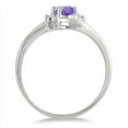 thumbnail image 2 of SZUL Women's Tanzanite Gemstone and Diamond Wave Ring 14k White Gold, 2 of 3
