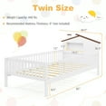 thumbnail image 3 of Gymax Twin Size Kids Bed Solid Wood Platform Bed w/ Under-bed Storage & Storage Cube White, 3 of 10