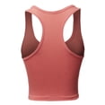 thumbnail image 3 of A2Y Women's Basic Cotton Casual Scoop Neck Cropped Racerback Tank Tops Dusty Rose XL, 3 of 5