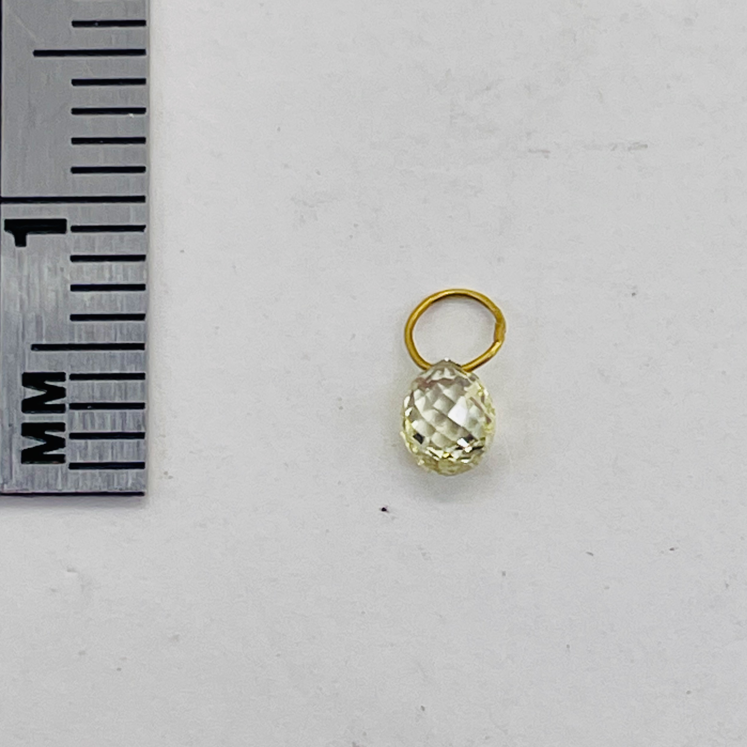 Natural Canary 0.35cts Diamond 18K Gold Pendant | 3.75x3x2.75mm | - image 4 of 12