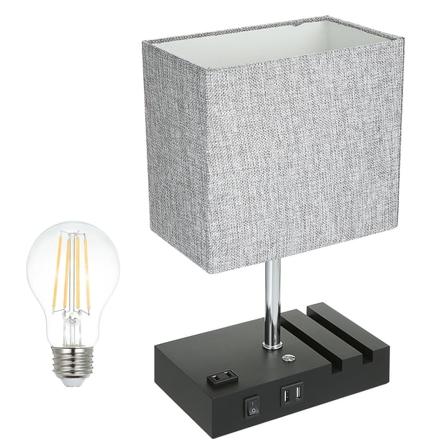 Lámpara de mesa con control táctil Neoglint con 2 puertos USB y luz de mesita de noche regulable de Neoglint Luz de mesa