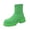 Green, variant on Womens Stretch Knit Sock Ankle Boots, Round Toe Platform Lug Sole Slip On Booties, Fashion Thick Sole Short Boots Anti-Slip Casual Short Boots