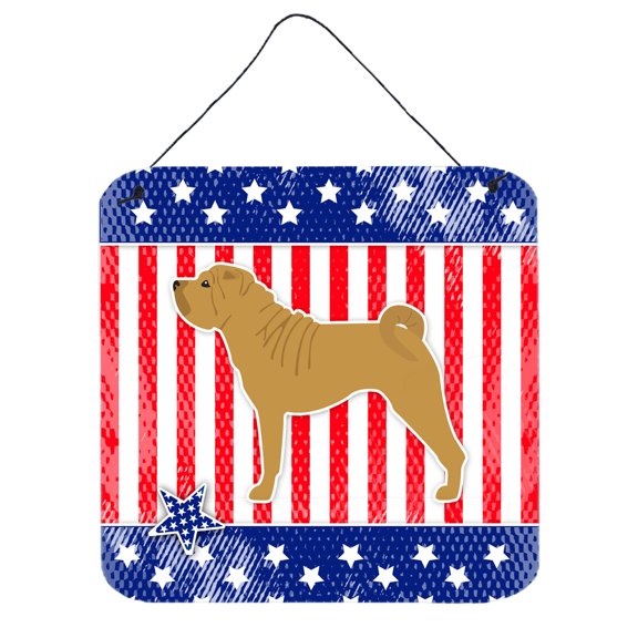 Carolines Treasures BB3352DS66 USA Patriotic Shar Pei Wall or Door Hanging Prints