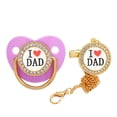 thumbnail image 1 of DPTALR Baby Pacifier I Initial Clip Silicone Infant Nipple Bling Newborn Pacifier, 1 of 4