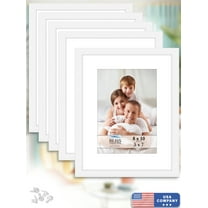 Icona Bay 8x10 White Picture Frames W/ 5x7 Mat, 5 PK, Bliss Tabletop Frames