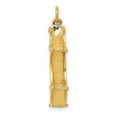 thumbnail image 2 of 14k Yellow Gold Polished Textured Finish Solid 3-Dimensional Golden Gate Bridge Charm Pendant, 2 of 5