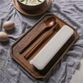 thumbnail image 5 of FRCOLOR Assorted Color Chopsticks Spoon Chopstick Rest Set Portable Tableware with Case for Eating Use 4PCS Composite Materials, 5 of 8