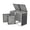 Dark Gray, variant on Noble House Outdoor Garbage Bin Shed for 2 Trash Cans, Lockable Galvanized Steel Garbage Bin Enclosure, Dark Gray