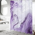 thumbnail image 2 of Purple Marble Small Stall Shower Curtain 36 x 72, Abstract Ombre Half Size Narrow Shower Curtain Set, 36 inch Modern Fabric Shower Curtains for Chic Luxury Bathroom Decor, 2 of 6