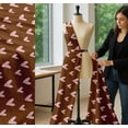 thumbnail image 5 of Soimoi Brown Cotton Voile Fabric Cute Smile Heart Print Fabric by the Yard 42 Inch Wide, 5 of 7