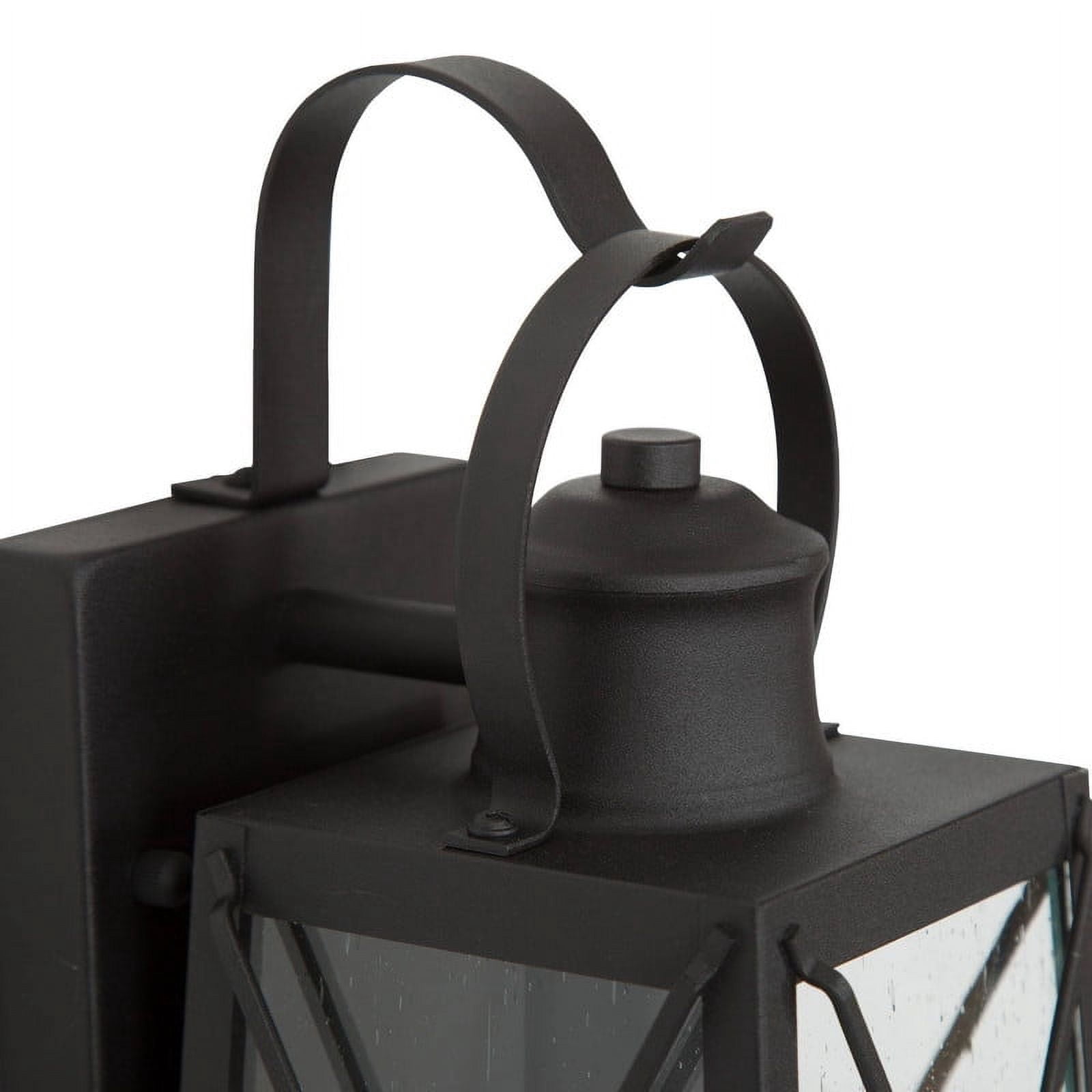 LNC 1-Light Black Farmhouse Outdoor Lantern Wall Sconce, 6" L x 12.75" H x 5.5" W