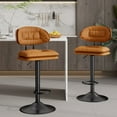 thumbnail image 3 of Fijinhom Adjustable Bar Stools Set of 4 with 360° Swivel and Cushioned Seats,Orange, 3 of 7