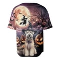 thumbnail image 2 of Spooky Halloween Night Witch Soft Coated Wheaten Terrier Glowing Pumpkins All Over Print 3D Baseball Shirt Wheatie Dog Lover Softball Sport - 12015, 2 of 6