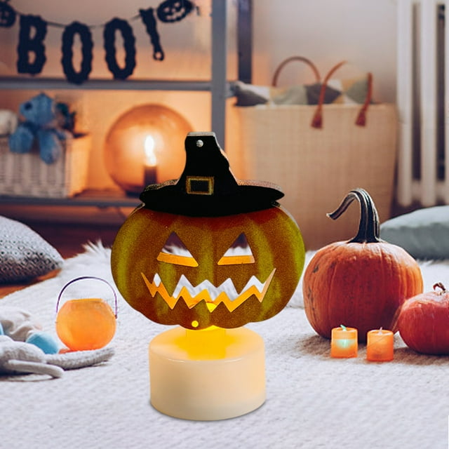 DPTALR Halloween Flameless Candles Bats Battery Operated Tealights Set Halloween Candles Decor For Home Party Gift