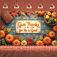 thumbnail image 2 of Decorative Design Thanksgiving Banner Autumn Harvest Inspirational Sign for Fall Celebration Home Decoration Family Gathering Church Event, 2 of 9