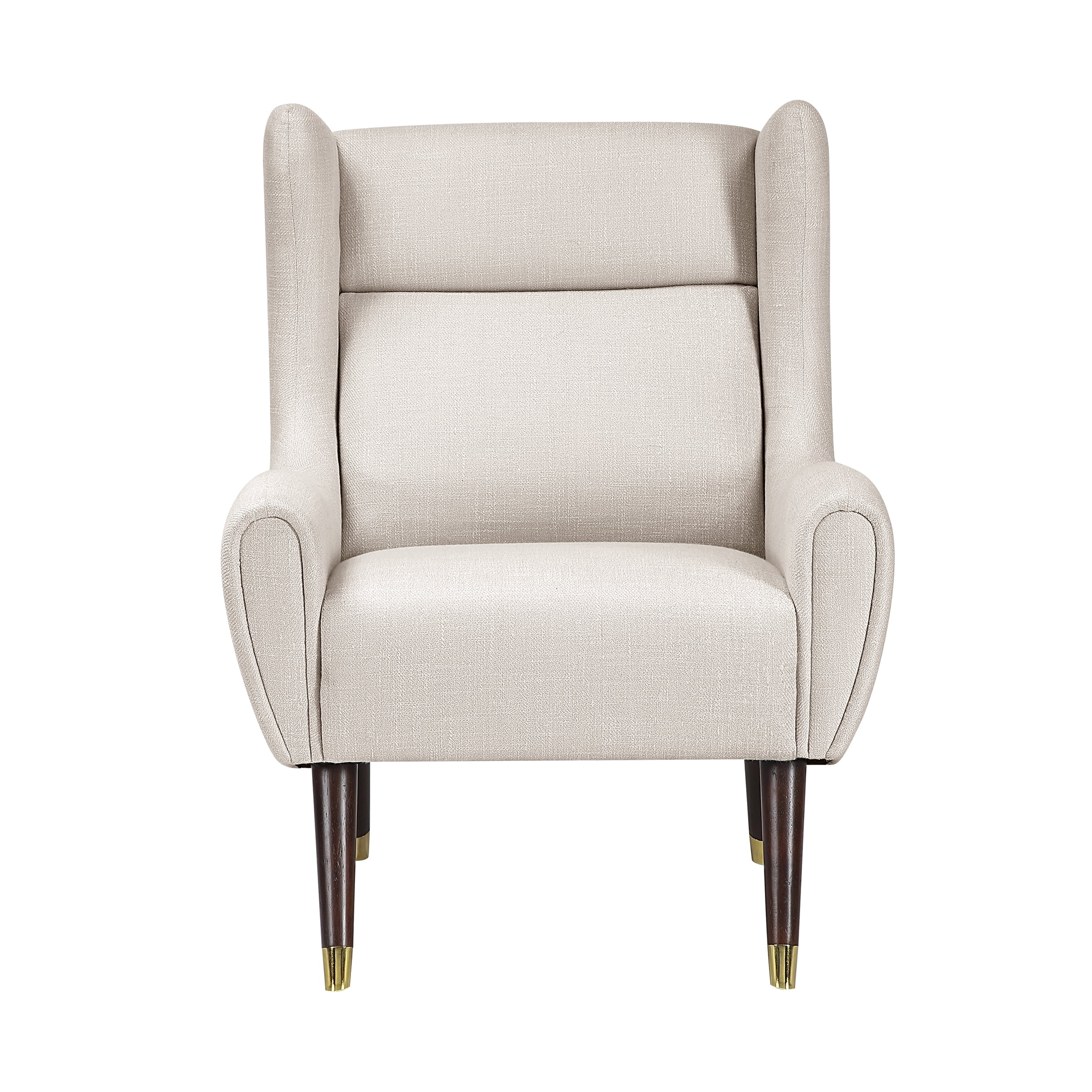 OakvillePark Calista Textured Fabric Wingback Accent Chair, Beige