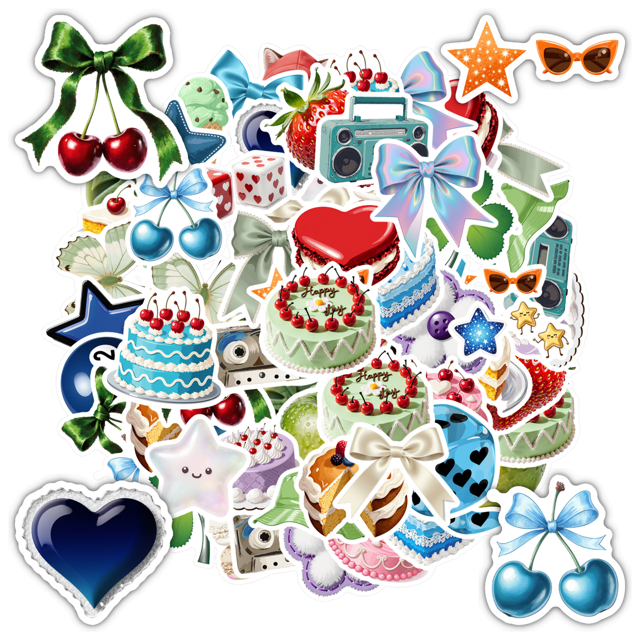 35pcs Cute Stickers Sweet Stickers Fun Stickers Nature Stickers for Laptops Notebooks Suitcases