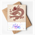 thumbnail image 1 of Chinese Dragon Animal Portrait Welcome Back Greeting Cards Envelopes Blank, 1 of 3