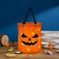 thumbnail image 5 of Drses‌‌ Halloween Ghost Festival Children's Candy Bag LED Light Pumpkin Bag Decoration Supplies Handbag, 5 of 6