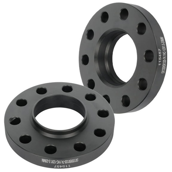 DAMAIJOY 2X for BMW for M5 1999-2003 for 525i 2001-2003 for 528i 1996-2000 for 530i 2001-2003 for 540i 1997-2003 20mm E39 Wheel Spacers Hubcentric 74.1 74 with 12X1.5 Bolts (Black) 2pcs