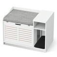 thumbnail image 7 of Litter Box Enclosure with Top Opening with Cushion, Cat Litter Box Furniture Hidden, Litter Box Hidden, Cat House, Privacy Cat Litter Box Cabinet, White, 7 of 7