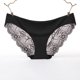 thumbnail image 2 of Gibobby Calzoncillos Talle Bajo Dama Braguitas cintura sin costuras con encaje calado para mujer （Negro， M), 2 of 4