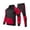 Red, variant on Men's & Women's Casual Color-Block Patchwork Tracksuit, Unisex 2-Piece Hoodie and Sweatpants Set, Raglan Sleeve Hooded Sweatshirt & Joggers Athletic Outfit