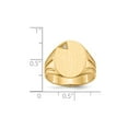 thumbnail image 4 of 14K Yellow Gold Ring Band Signet Diamond Round 16.0x14.0mm Open Back AA Men's, 4 of 4