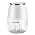 thumbnail image 2 of HAVELOR Mini Food Processor, 5.44x3.47x3.35 in, USB-C Rechargeable, Quick-Chop for Garlic & Onions, Compact Chopper for Small Kitchens & Dorms(White 6,1pcs), 2 of 5